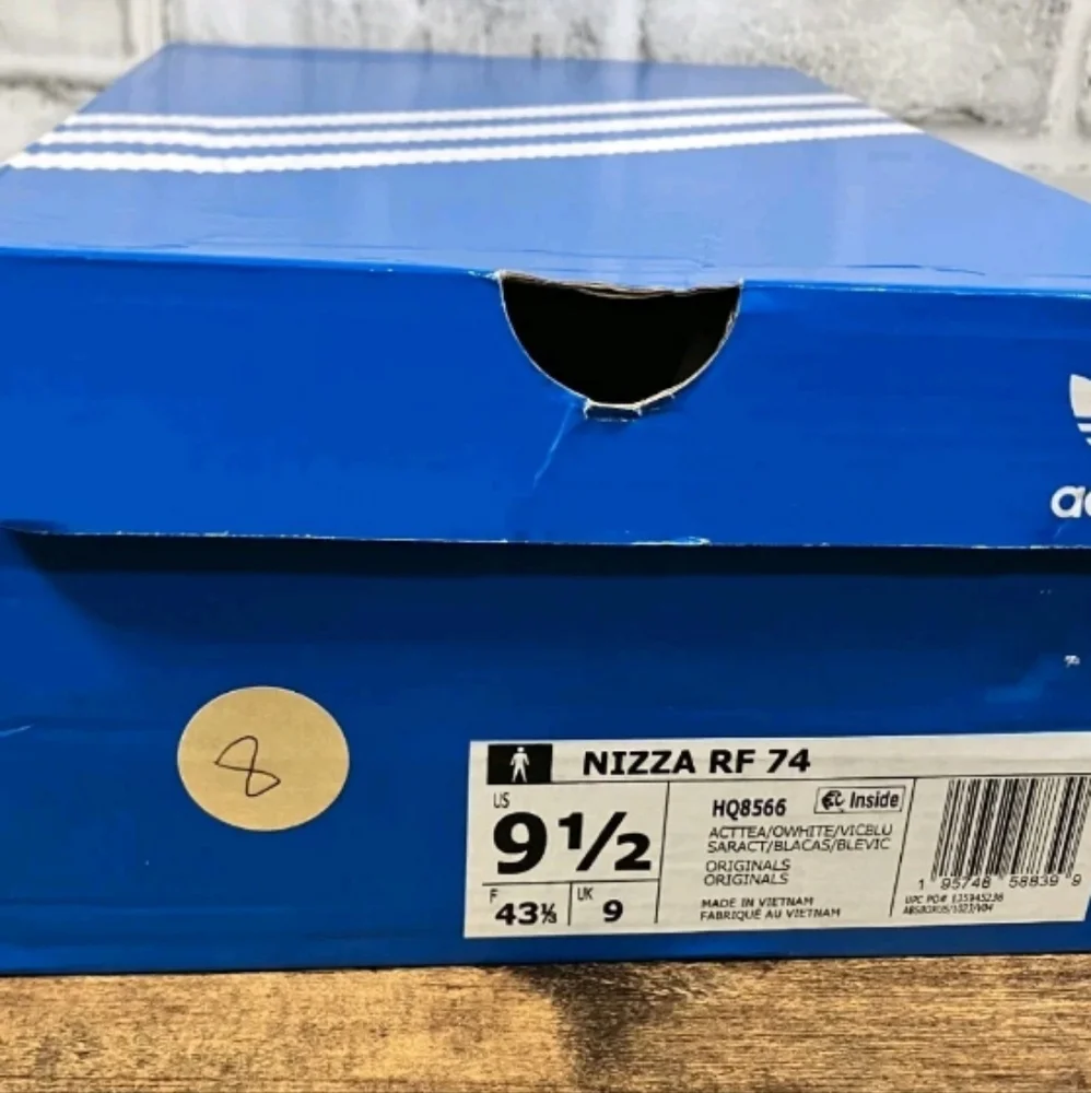 Adidas Nizza RF 74 Blue White Sneakers Retro HQ8566 Men's Size 9.5